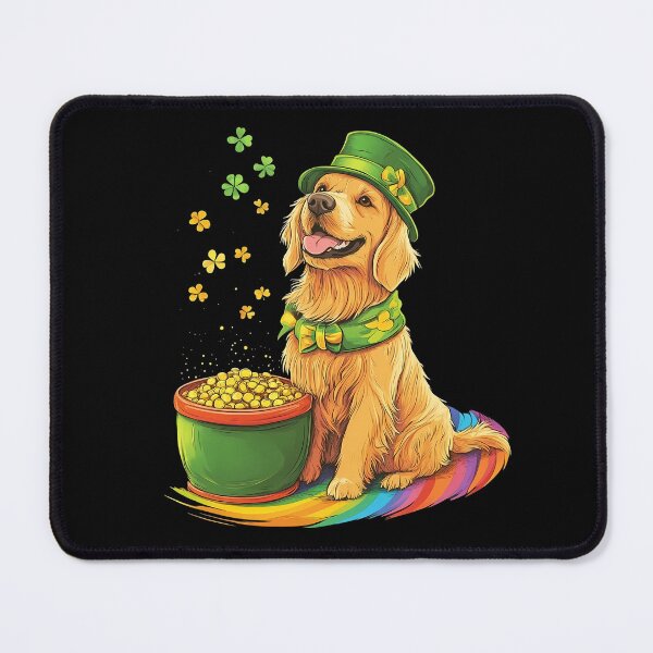 Item preview, Lucky Golden Retriever leprechaun – St. Patrick’s Day Dog Art designed and sold by Golden-Heaven.