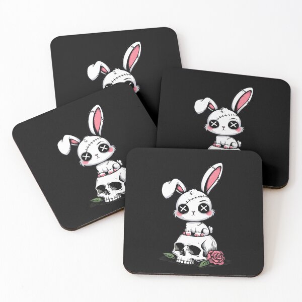 Item preview, Skull & Bunny: A Cute and Macabre Duo designed and sold by Kaurisdigital.