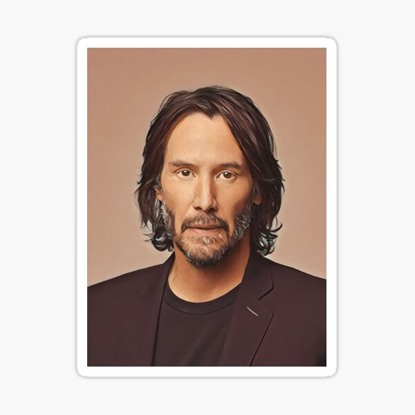 Artikel-Vorschau von Porträt von Keanu Reeves, designt und verkauft von Pinkgnomie.