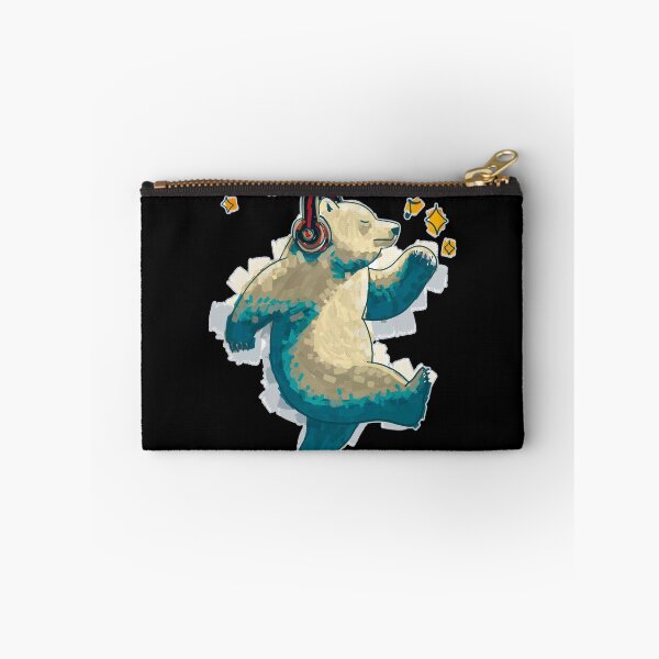 Item preview, A bear wearing headphones and dancing designed and sold by JoseloRochaArt.