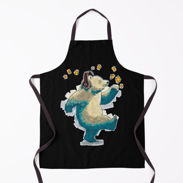 Item preview, A bear wearing headphones and dancing designed and sold by JoseloRochaArt.