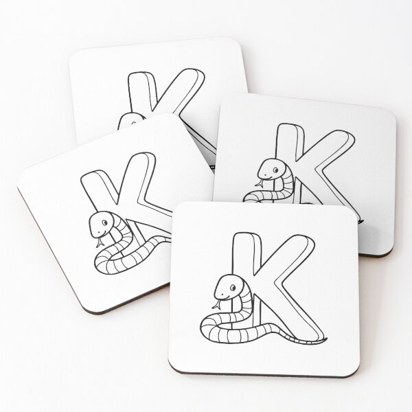 Item preview, An illustration of kingsnake beside letter K designed and sold by rasagamastore.