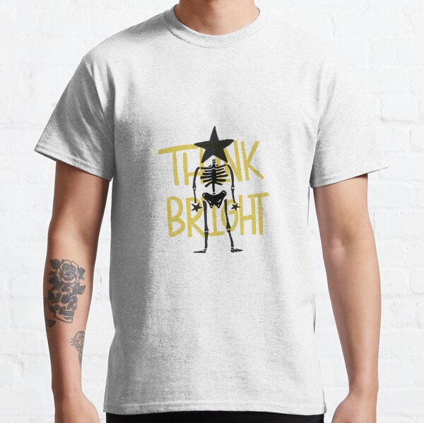 Item preview, Think Bright Skeleton Distressed Print designed and sold by ellieayersart.