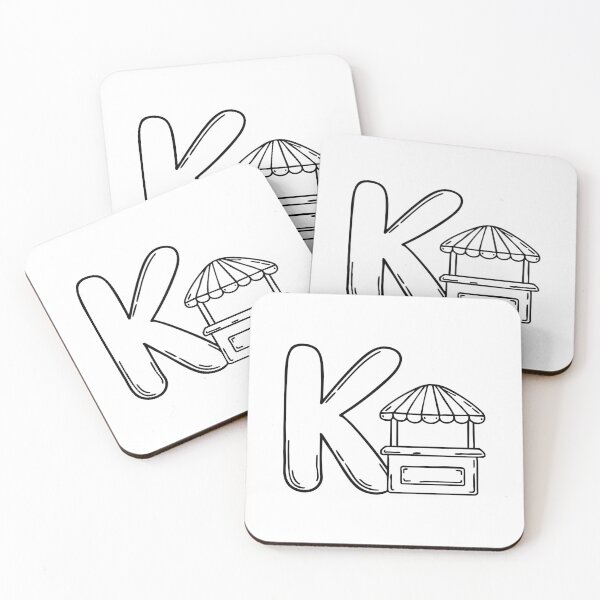 Item preview, An illustration of kiosk beside letter K designed and sold by rasagamastore.