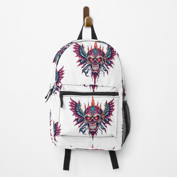 Item preview, Demonic Flaming Evil Heavy Metal Skull Graphic design illustration designed and sold by Vintage Designs +.