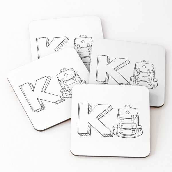 Item preview, An illustration of knapsack beside letter K designed and sold by rasagamastore.