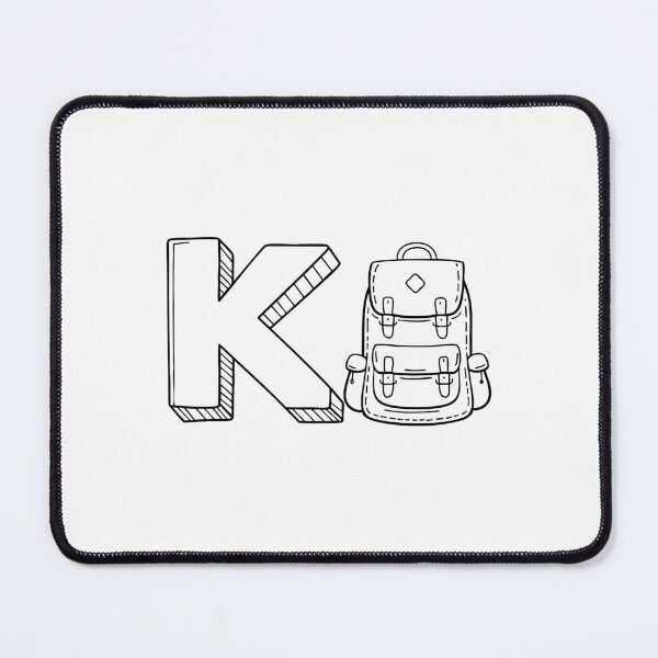 Item preview, An illustration of knapsack beside letter K designed and sold by rasagamastore.
