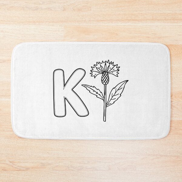 Item preview, An illustration of knapweed beside letter K designed and sold by rasagamastore.