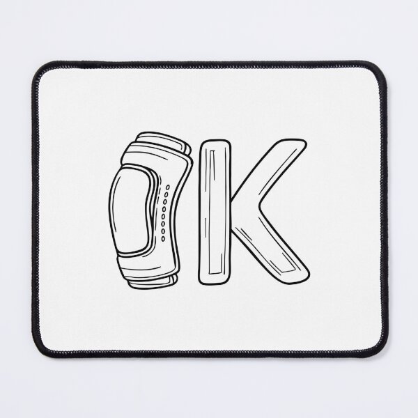 Item preview, An illustration of kneepad beside letter K designed and sold by rasagamastore.