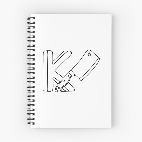 Item preview, An illustration of knife beside letter K designed and sold by rasagamastore.