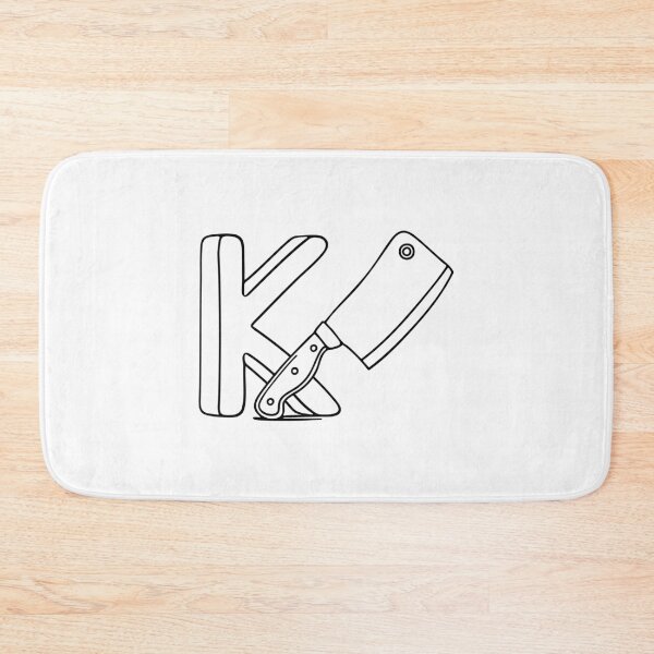 Item preview, An illustration of knife beside letter K designed and sold by rasagamastore.