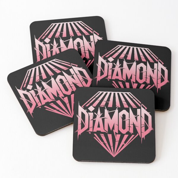 Item preview, Pink Diamond Edge Metal Logo designed and sold by Philippa Shop.