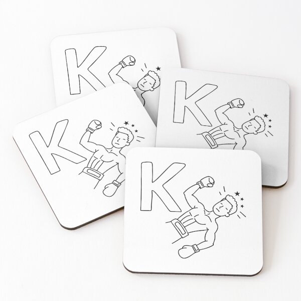 Item preview, An illustration of knockout beside letter K designed and sold by rasagamastore.
