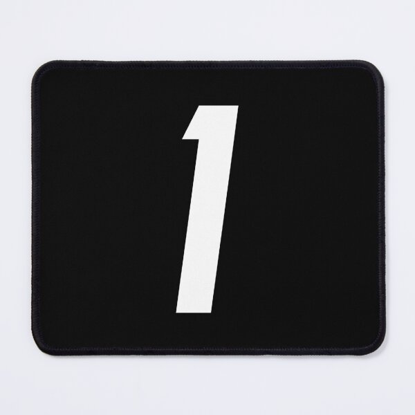 Item preview, MX Racing Number 1 (one) white slant italic designed and sold by designseventy.