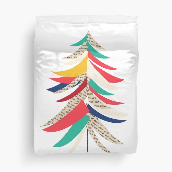 Artikel-Vorschau von Farbenfroher Weihnachtsbaum im Collage-Stil der Mitte des Jahrhunderts im abstrakten Stil aus flachen Farben und Papiertexturen, designt und verkauft von Jdawnink.