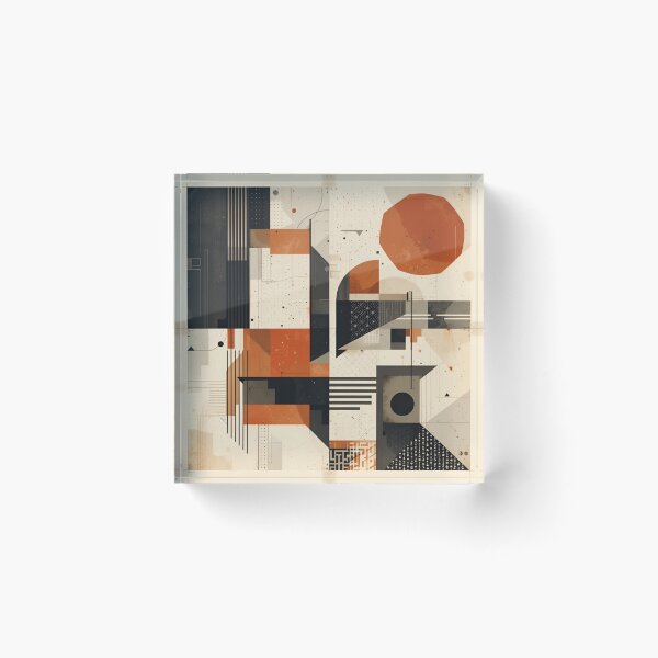 Item preview, Bauhaus-Style Digital Collage | Retro Geometric Abstract Art designed and sold by rajasekhark.