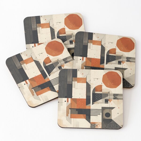 Item preview, Bauhaus-Style Digital Collage | Retro Geometric Abstract Art designed and sold by rajasekhark.