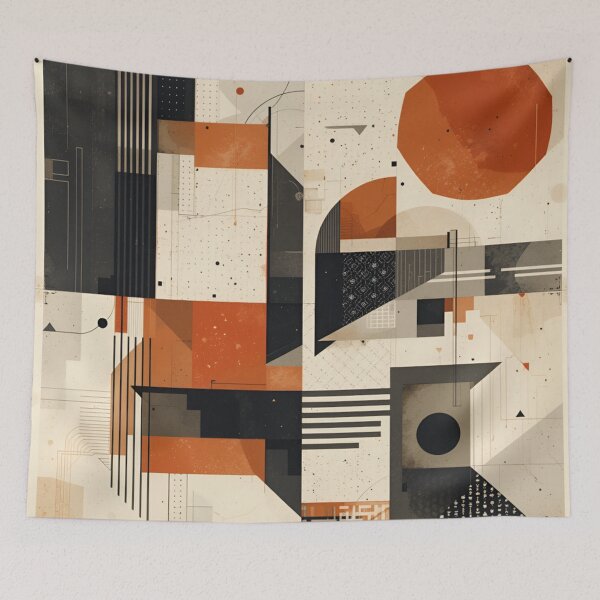 Item preview, Bauhaus-Style Digital Collage | Retro Geometric Abstract Art designed and sold by rajasekhark.