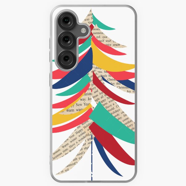 Item preview, Colorful collage style Mid Century abstract style Christmas Tree made of flat colors and paper textures designed and sold by Jdawnink.