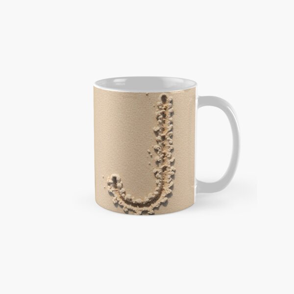 SAND LETTER J Classic Mug