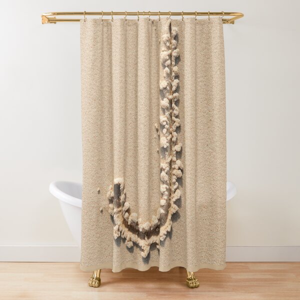 SAND LETTER J Shower Curtain