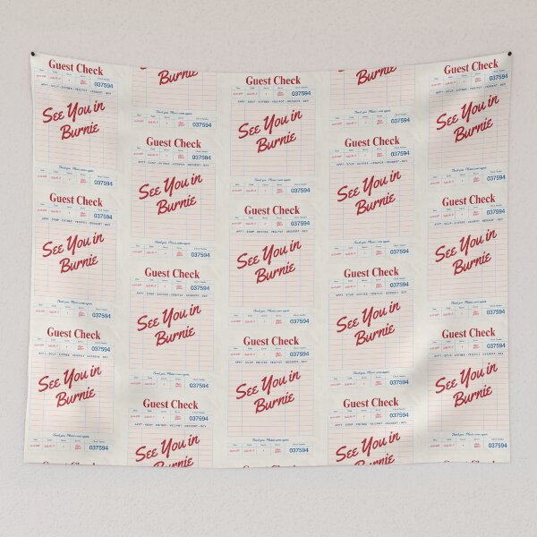 Item preview, See You in Burnie - Vintage Diner Guest Check Travel Print designed and sold by RM-Journey.