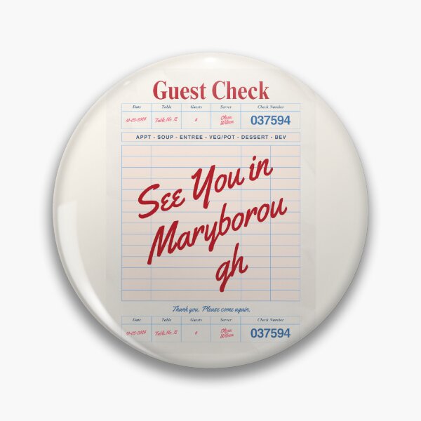 Item preview, See You in Maryborough - Vintage Diner Guest Check Travel Print designed and sold by RM-Journey.