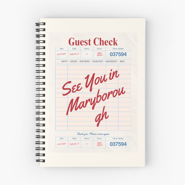 Item preview, See You in Maryborough - Vintage Diner Guest Check Travel Print designed and sold by RM-Journey.