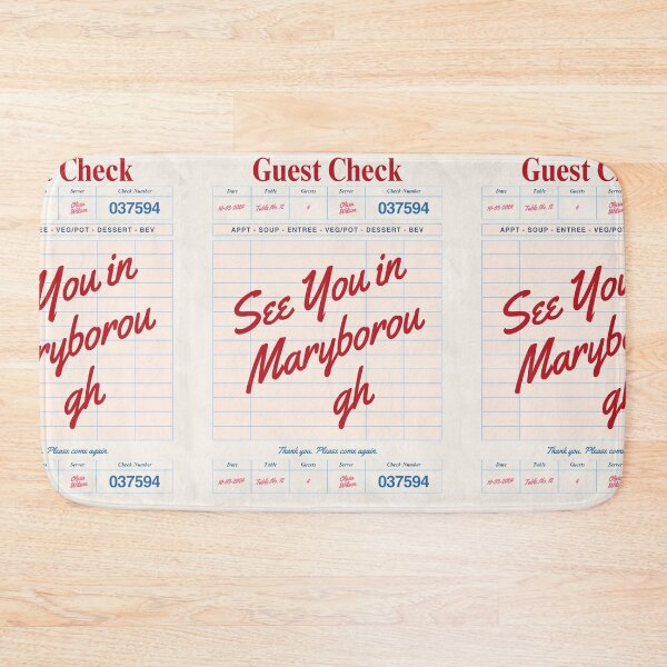 Item preview, See You in Maryborough - Vintage Diner Guest Check Travel Print designed and sold by RM-Journey.
