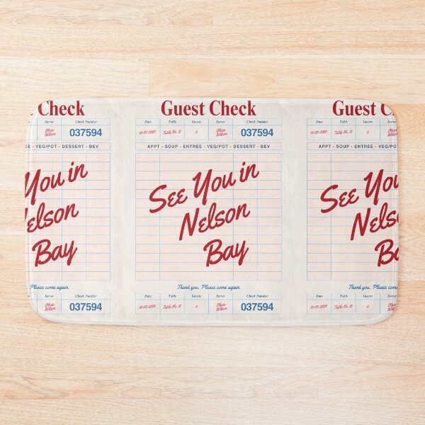 Item preview, See You in Nelson Bay - Vintage Diner Guest Check Travel Print designed and sold by RM-Journey.