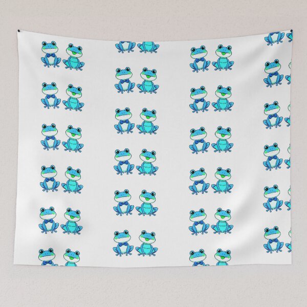 Item preview, Blue Mr. Frog and Ms. Frog Art - Sticker Set of Two designed and sold by Earth Nature Creations.