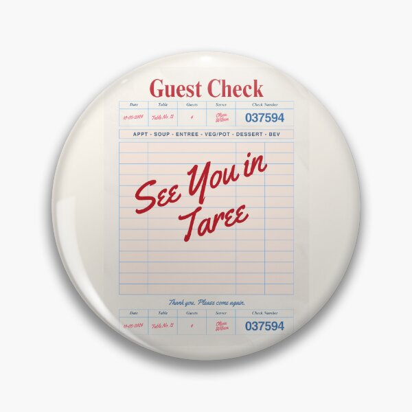 Item preview, See You in Taree - Vintage Diner Guest Check Travel Print designed and sold by RM-Journey.