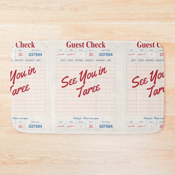 Item preview, See You in Taree - Vintage Diner Guest Check Travel Print designed and sold by RM-Journey.