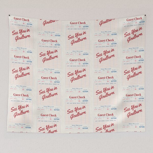 Item preview, See You in Goulburn - Vintage Diner Guest Check Travel Print designed and sold by RM-Journey.