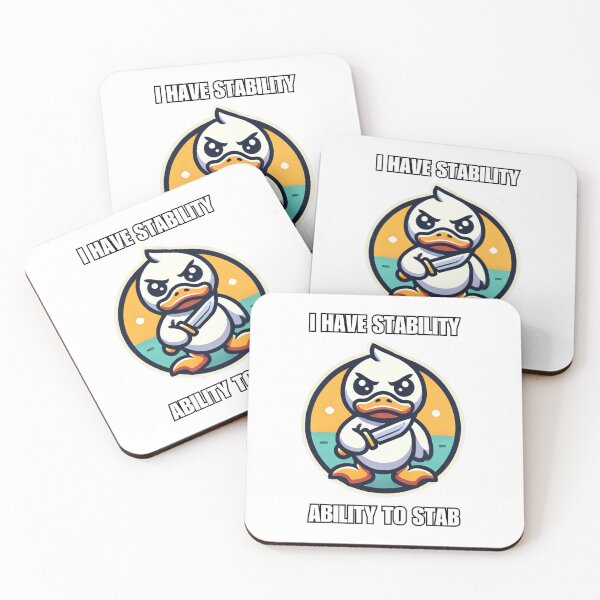 Item preview, I Have Stability Ability To Stab Duck With Knife Meme designed and sold by Watercolored-Me.