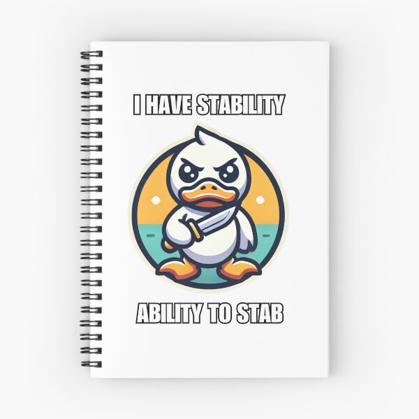 Item preview, I Have Stability Ability To Stab Duck With Knife Meme designed and sold by Watercolored-Me.