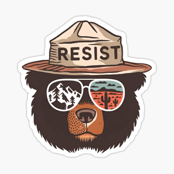 Item preview, Protect our national parks - US alt park service bear resist forests public lands designed and sold by PixelBea6Arcade.