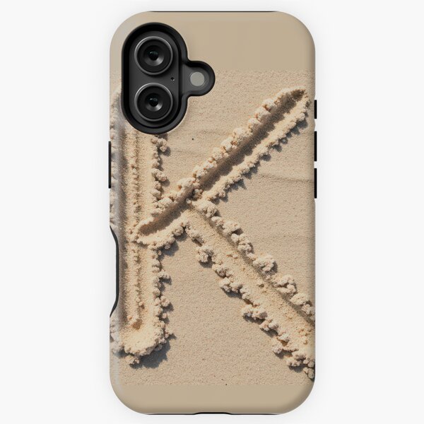 SAND LETTER K iPhone Tough Case