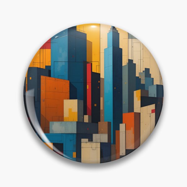 Item preview, Cubist Bauhaus Urban Skyline – Bold Abstract Geometry designed and sold by rajasekhark.