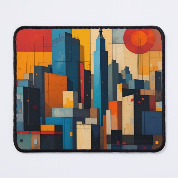 Item preview, Cubist Bauhaus Urban Skyline – Bold Abstract Geometry designed and sold by rajasekhark.