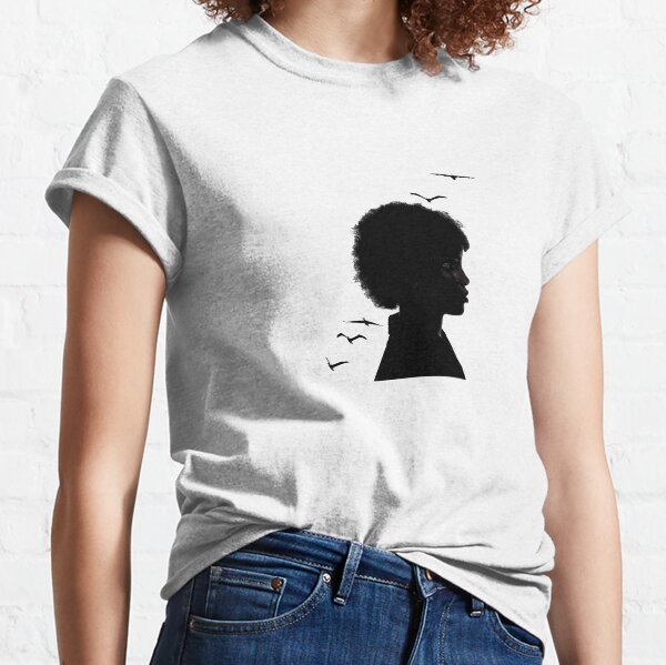 Item preview, Black and white collage of a woman and birds on the background designed and sold by StarryStarrySky.