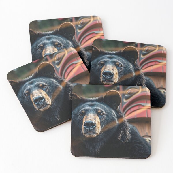 Item preview, Black Bear and Forest Totem designed and sold by Skye Ryan-Evans.