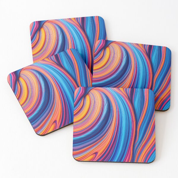 Item preview, Vibrant Flow Abstract Colour Waves designed and sold by ArtComixHaven.