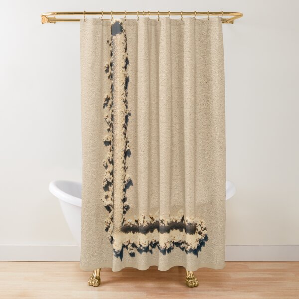SAND LETTER L Shower Curtain