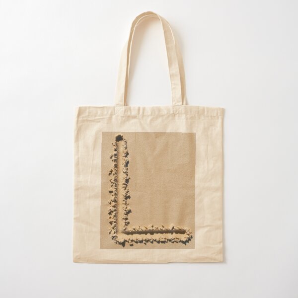 SAND LETTER L Cotton Tote Bag