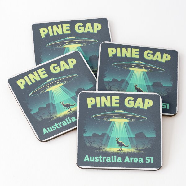 Item preview, Aussie UFO Encounter – Pine Gap Australia Area 51 designed and sold by HappyHarmonyArt.