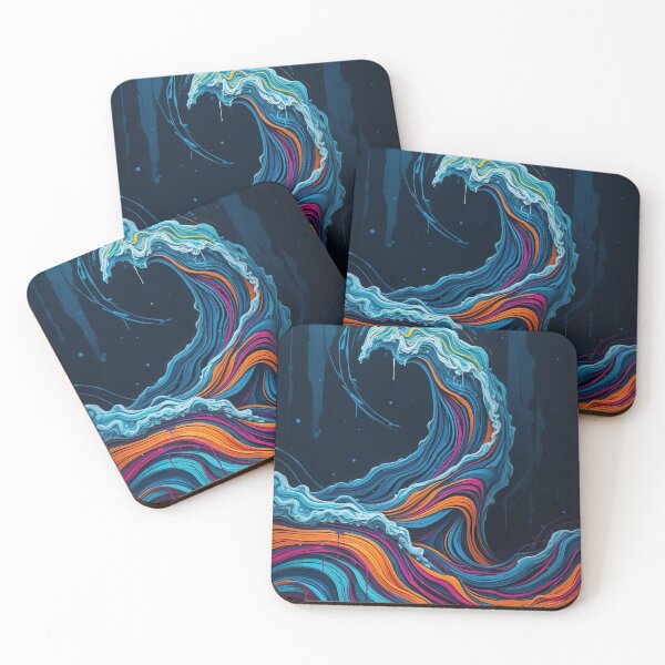 Item preview, Midnight Wave Abstract Ocean Swell designed and sold by ArtComixHaven.