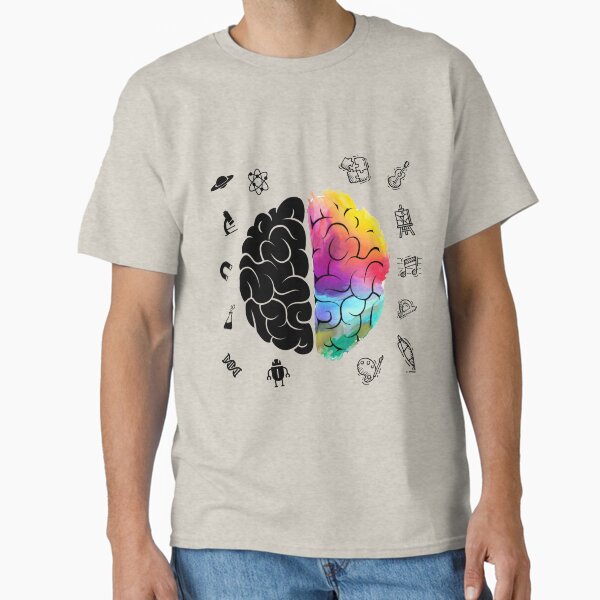Item preview, Colorful Brain Science And Art Gift | Right and Left Hemisphere Watercolor Design - A Cool Physics and Math, Music and Painting Gift designed and sold by mellowmanifesto.