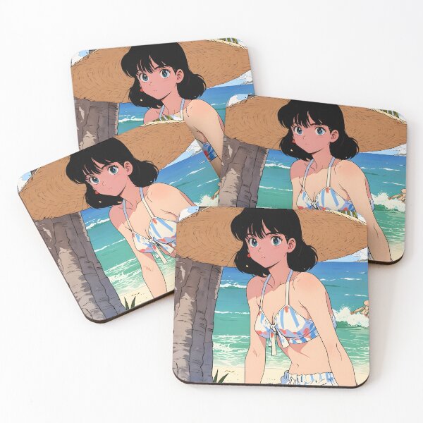 Item preview, Woman on the Beach Retro 80s Anime designed and sold by 1998Tienda.