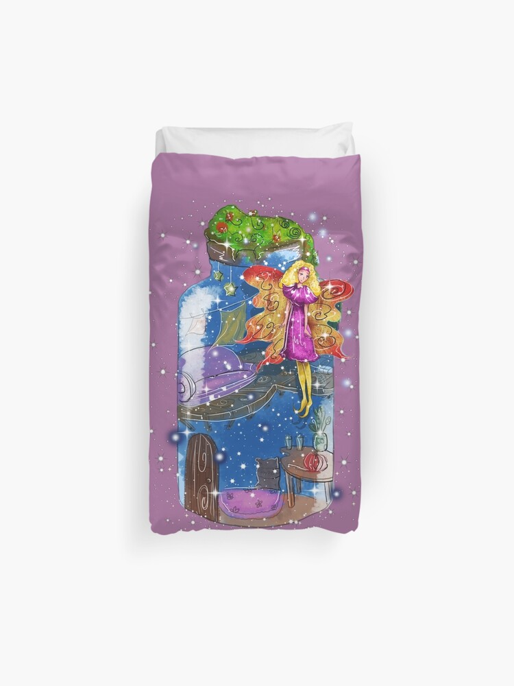 Thumbnail 1 of 2, Duvet Cover, Molly The Mason Jar Fairy™ designed and sold by TeelieTurner.
